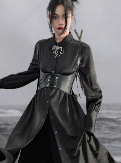 Taillengürtel aus Leder zum Schnüren