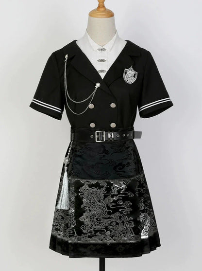 Top Short College China + Skirt