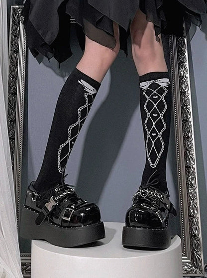Punk Lolita Platform Toe Devil Shoes Gothic Round Trap
