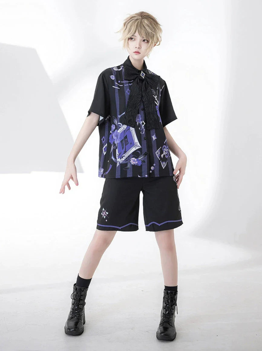 Print Prince Shorts + Handsome Loose Shirt