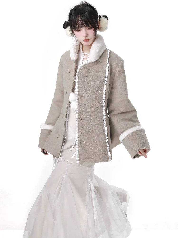 Manteau Munapoem Eco Far, veste de course à bretelles sans queue de poisson, combinaison en laine