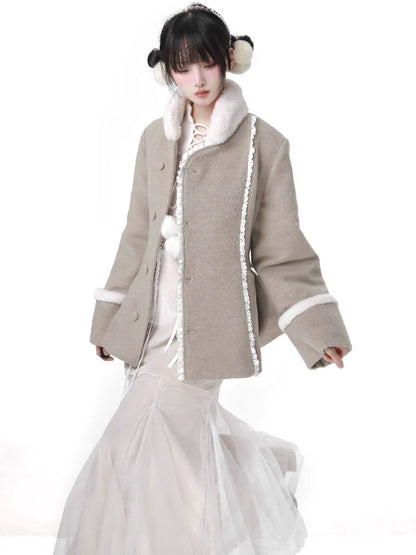 Manteau Munapoem Eco Far, veste de course à bretelles sans queue de poisson, combinaison en laine