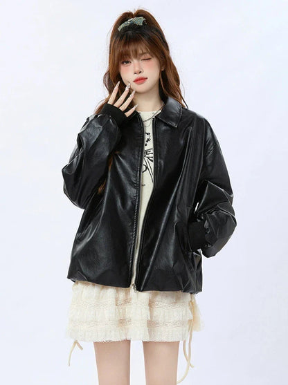 Jacke Street American Loose Leder