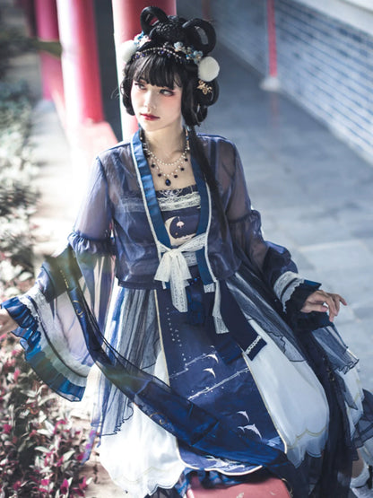 Ensemble Lolita Night Crescent Moon Robe suspendue