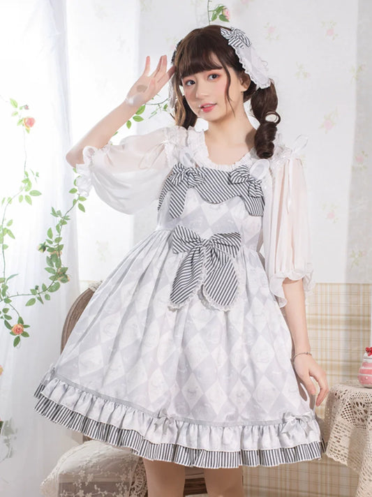 Robe Lolita gris clair et douce