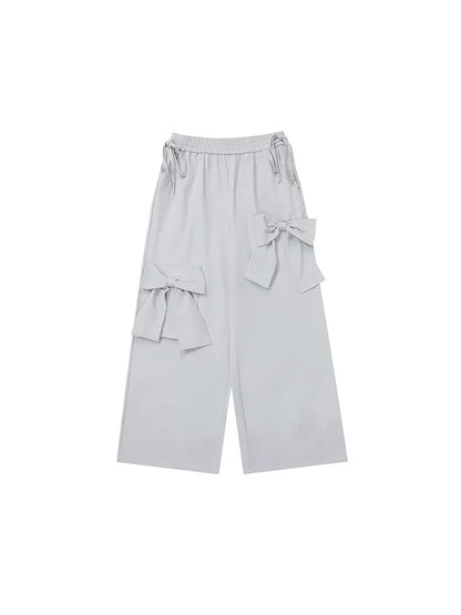 Double Silver Ribbon Wide Pants