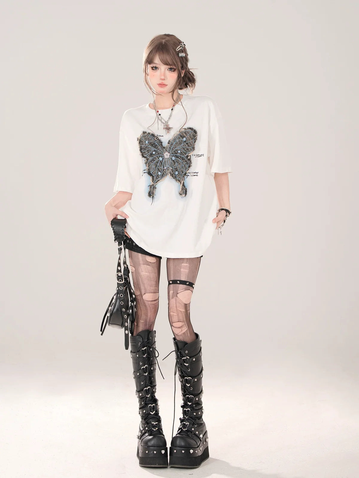 Butterfly T-Shirt American Loose Street