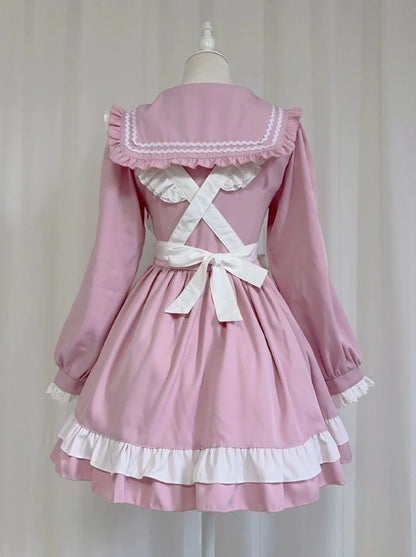 Robe de demoiselle d'honneur style marinière style collège lolita