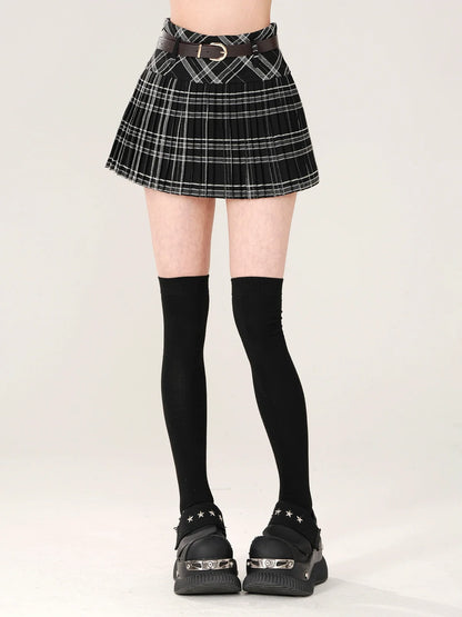 クールベルトスカートチェックカレッジ