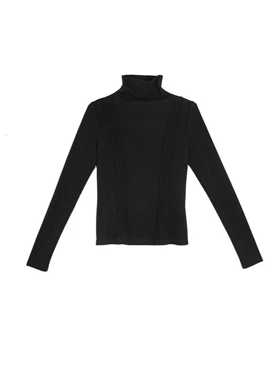 シンプルニット スリムフィット タートルネック