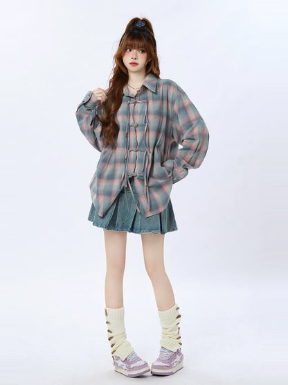 Shirt Rainbow Check Loose China