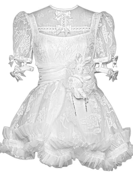 White Pants Lace Dress Pure Inner