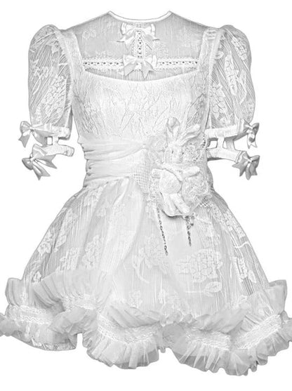 White Pants Lace Dress Pure Inner