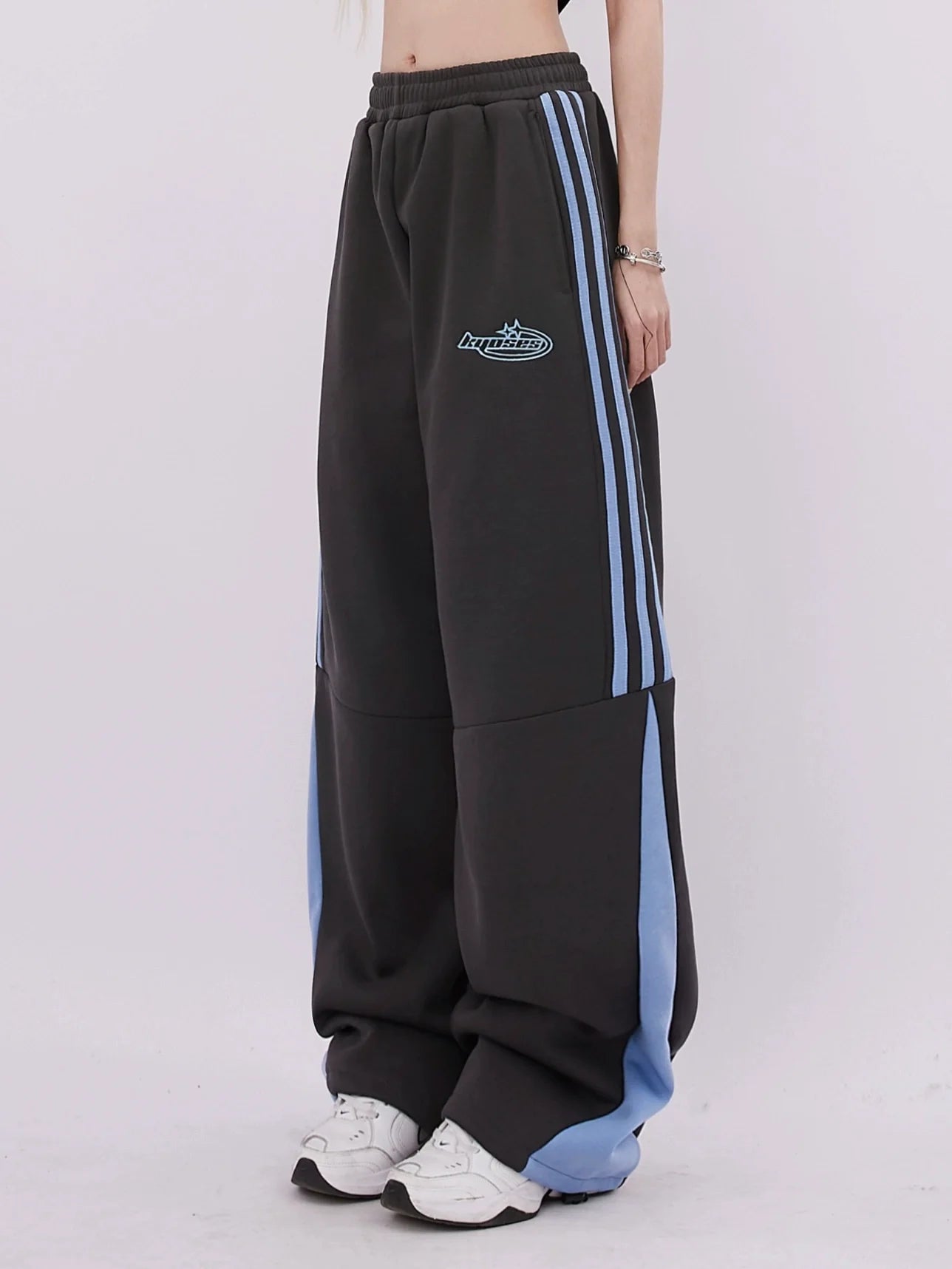 Design Blue One-point Side Pants