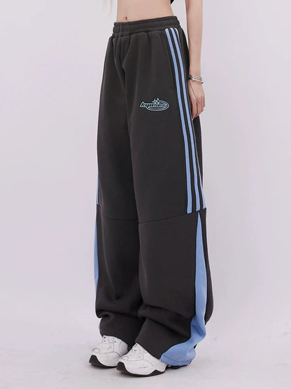 Design Blue One-point Side Pants