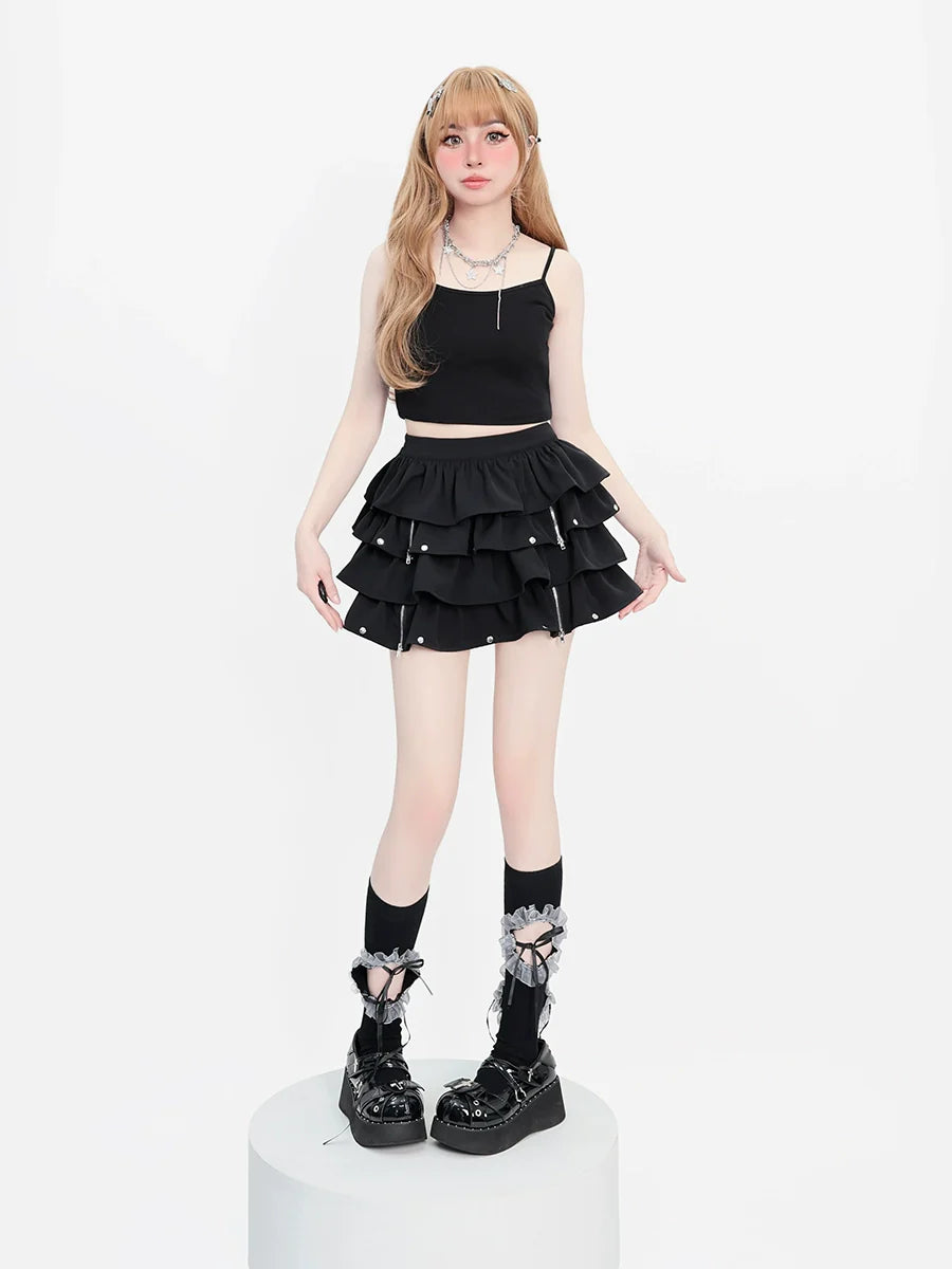 無料のチュチュナイトジッパースカート