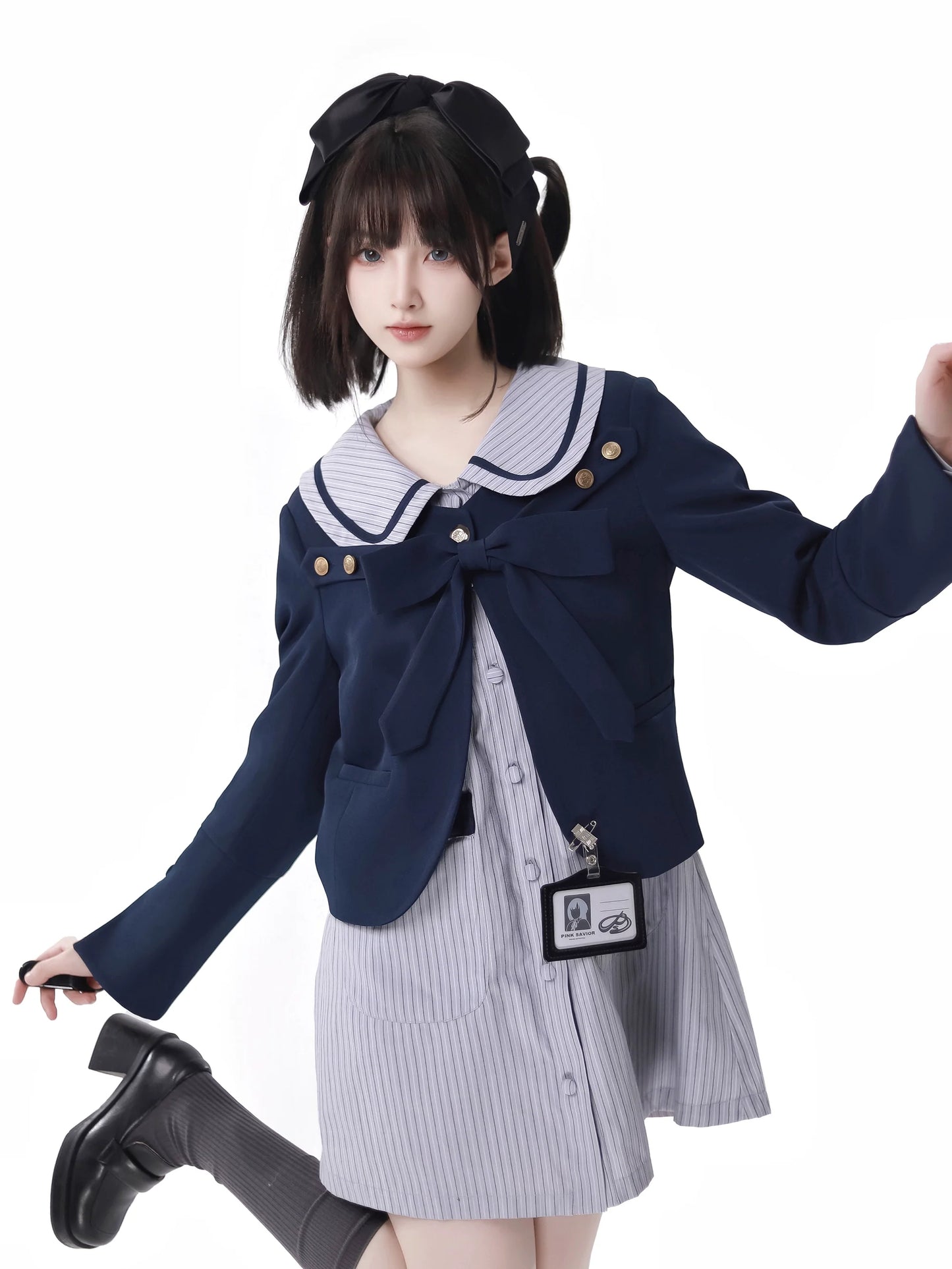 襟付きカレッジシャツ ドール哲学詩スーツ カルスカート