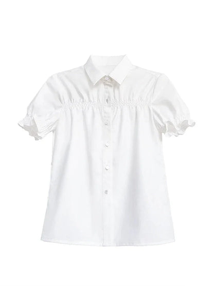 Ensemble jupe bouffante tutu chemise Berry + Tie Cake chemise à manches sauvages manches longues bretelles