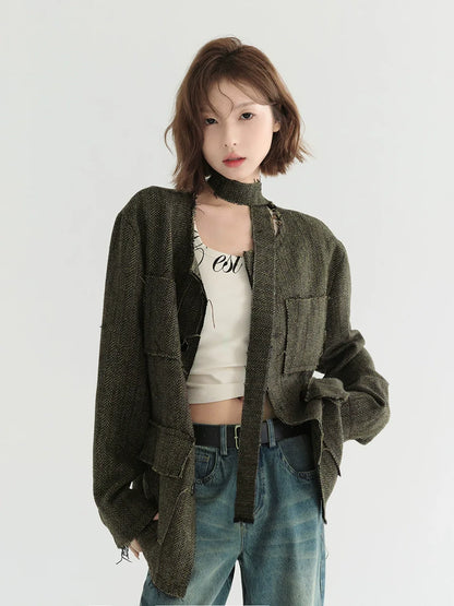 Cardigan Mode Edge Fur Loose