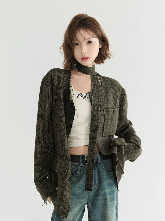Cardigan Mode Edge Fur Loose