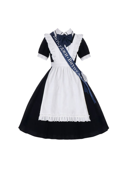 Dress College Lolita Frilled + French Apron