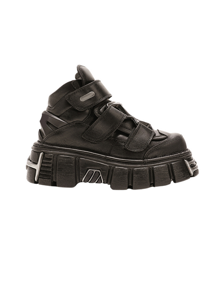 Sole Metal Shoes Style Power Leather Sneaker Punk