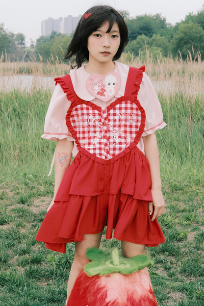 Pulloverrock Schürze Herz Hase