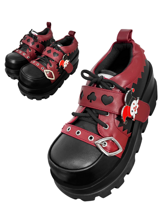 Poker Punk Platform Shoes Clown
