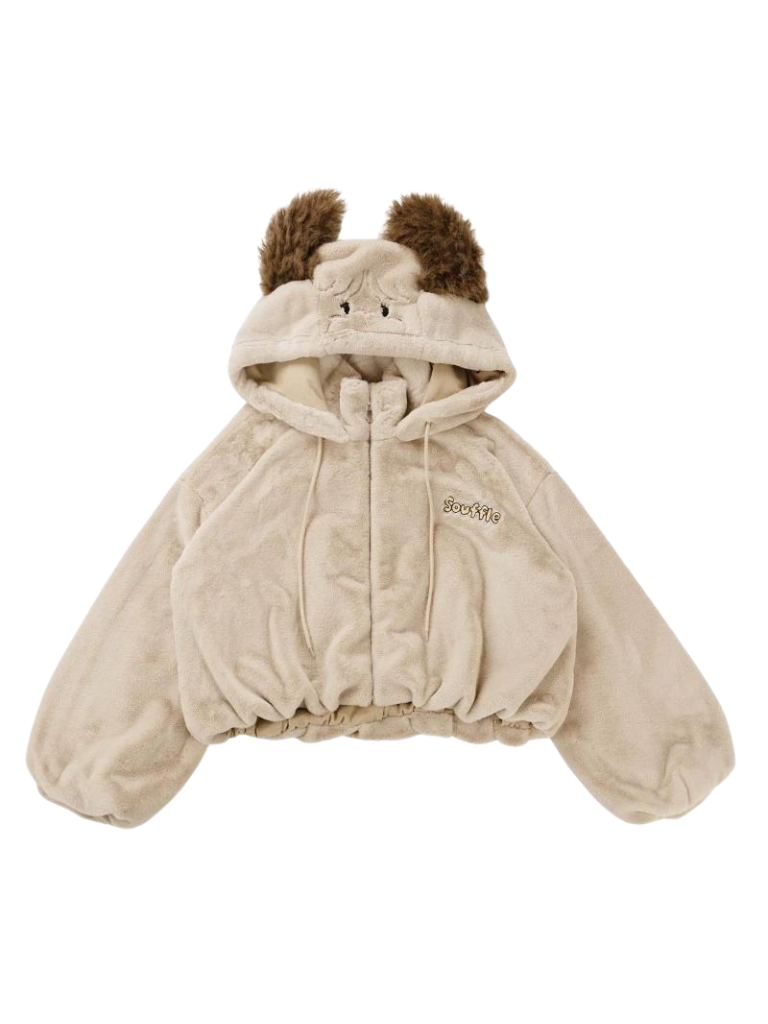 Hoody Fake Far Court + Velvet Casual Pants