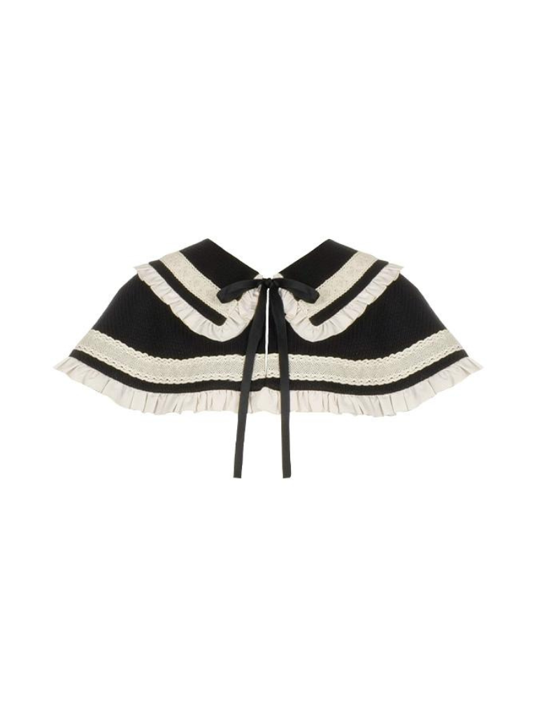 Night Check Elegant White Short + Dress Cape