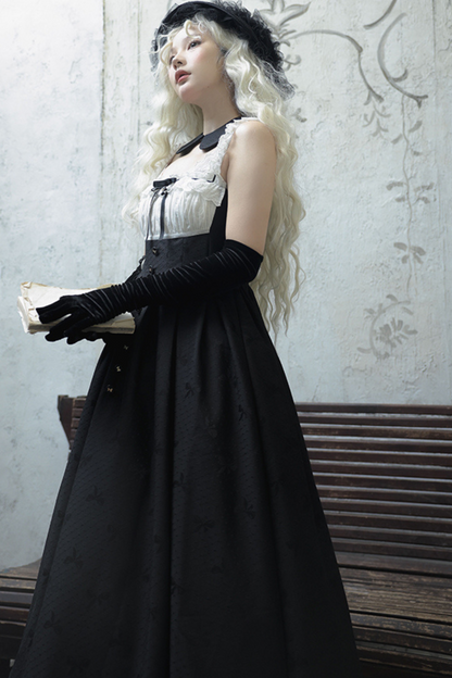 Princess Black Jumperskirt Lolita Top Lady + Cropped Silent