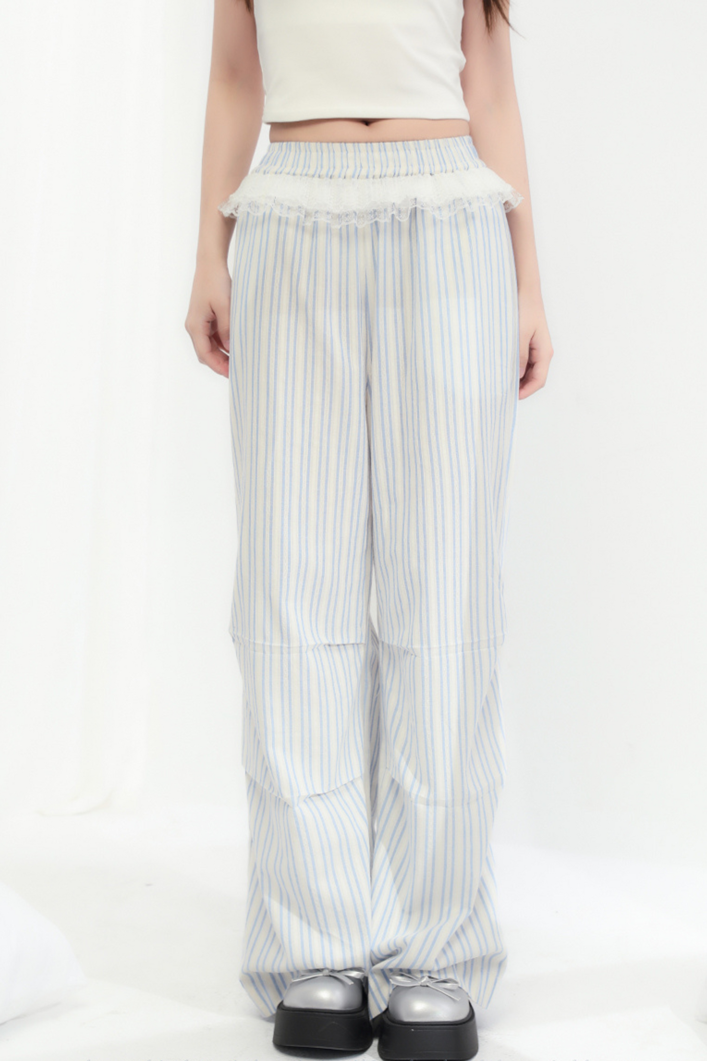 Pants Striped Wide Loose Trend