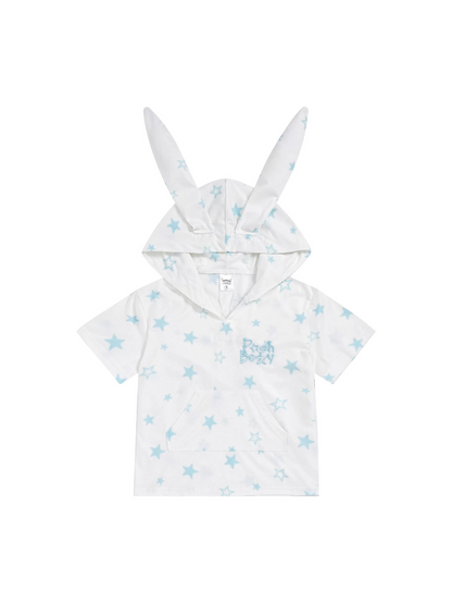 Lapin et T-shirt Foodie avec oreilles étoilées court