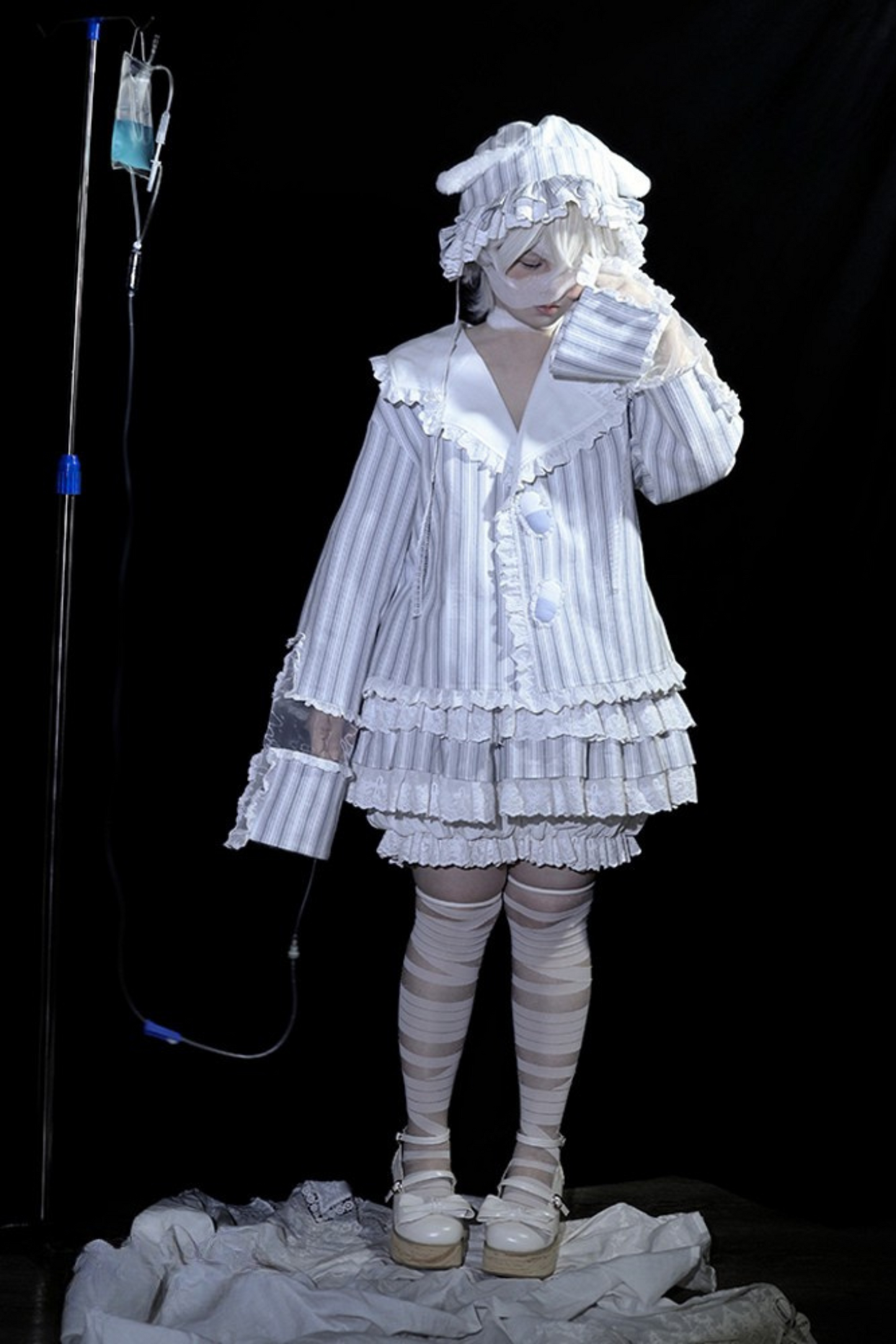21 Tops Band Eye Subkultur für Stripe the Around Angels Reservierungen: Shorts Mask World👼Medical June Deadline Night Hair + Hat