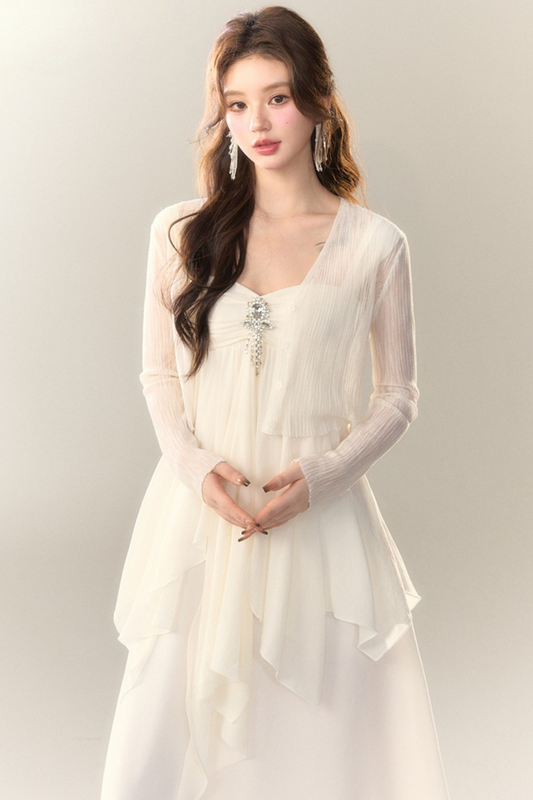Ice Cardigan Silk Sheer
