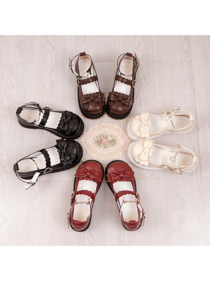 Claw Retro Low Shoes Heel Lolita Bear Love
