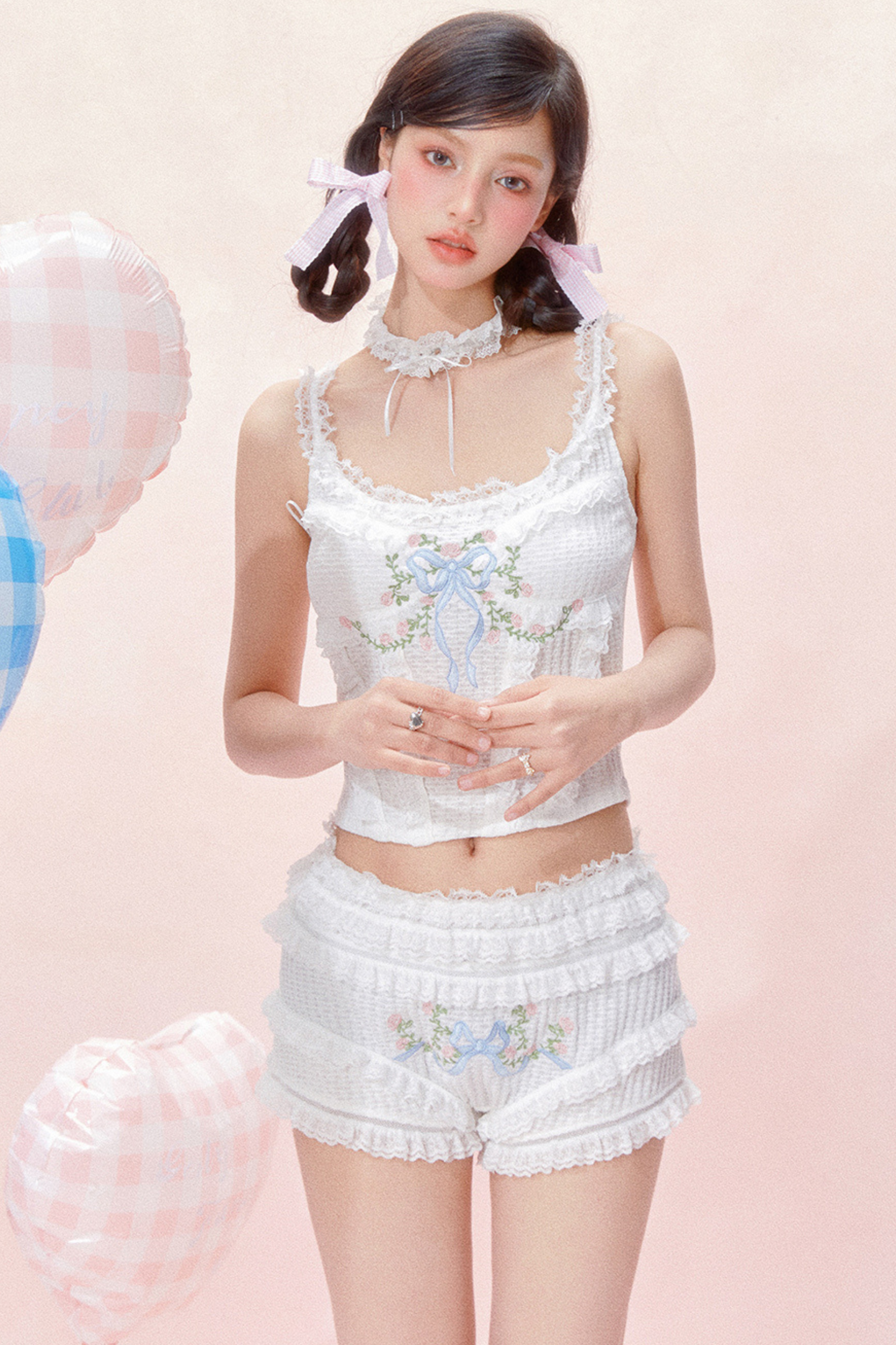 Shorts Lace Top Camisole + Rococo Dreams