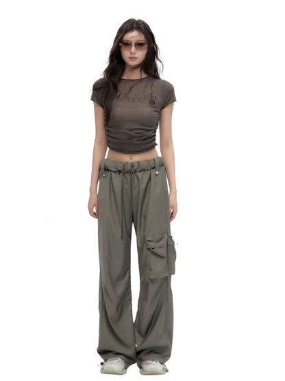 Loose Cargo Large Pocket Pants