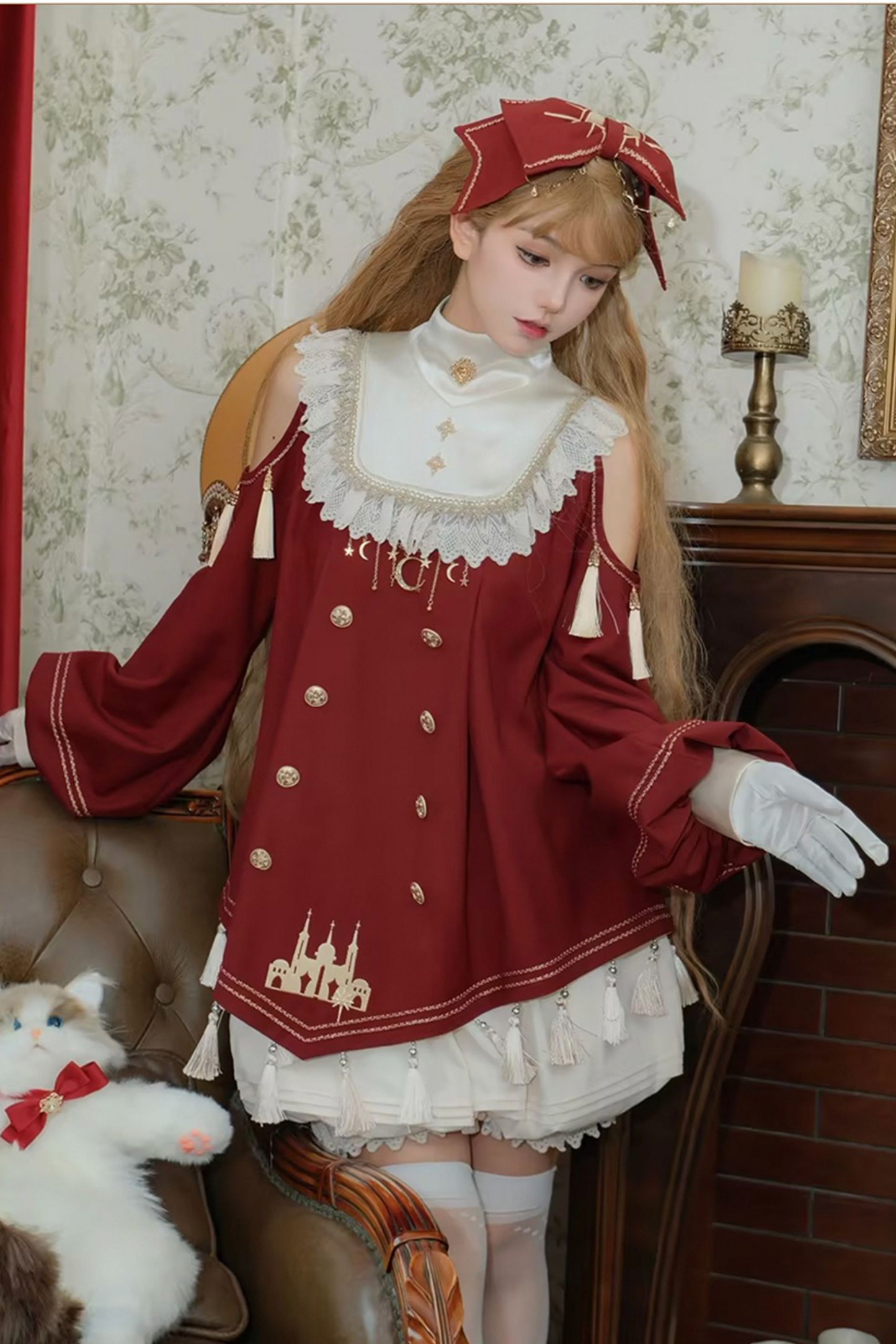 + Lolita Big Dress Doll Classical Pants Inner Ribbon