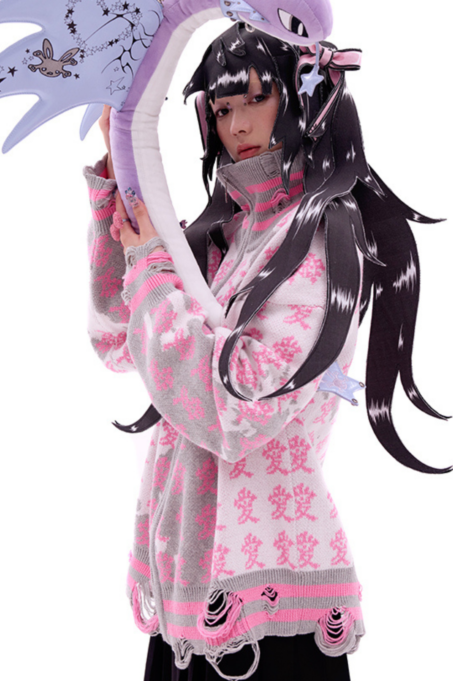 Hat Ponytail Double Wig