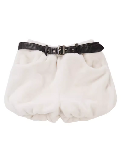 ウサギの耳の食べ物フェイクファーベルベットデザインスーツ