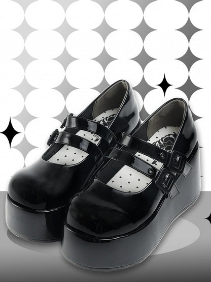 Mary Buckles Platform Dual Black with Lolita Janes Sweet