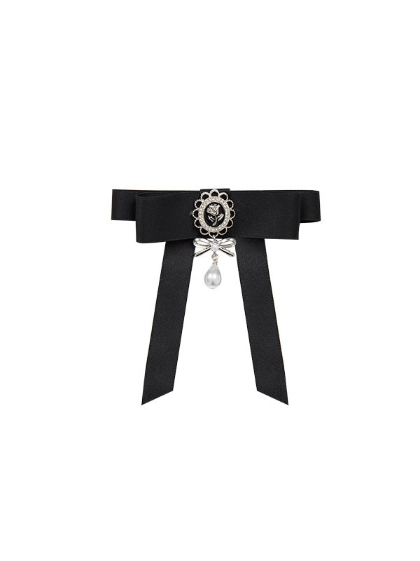 Black Bowknot Brooch Bowtie