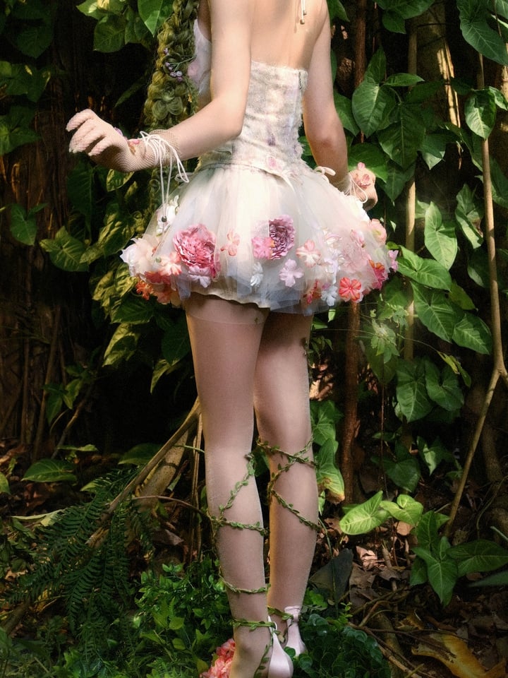 Shorts Floral Lining Fairy Bloomer Petticoat with