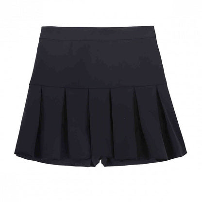 Cropped and Gothic Shirt Sleeveless White Lolita Set Black Full - Top Skirt +