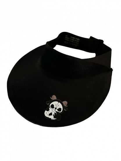 Mit Hut Weiß Schutz Schwarz Gothic Reaper Print Grim and Sun