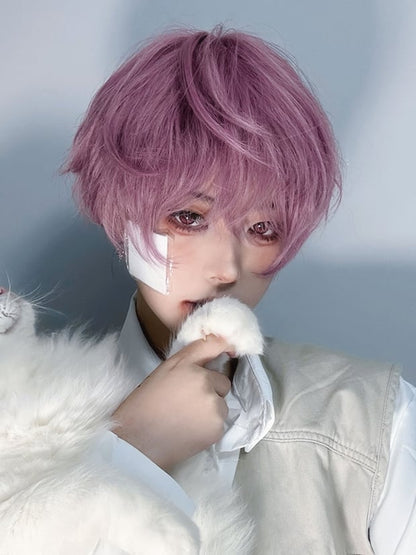 Peach Pink Ouji Short Wig