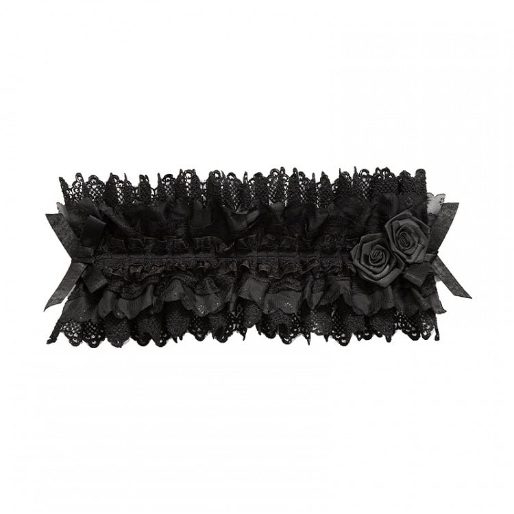 Black Hairband Roses