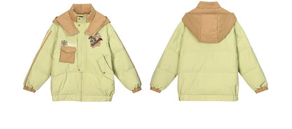 Green Thick Hooded Jacket