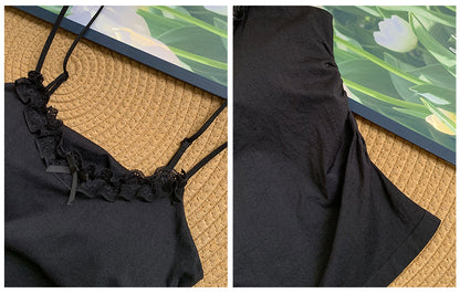 Cami Underwire Summer Cups Top Comfortable Black with